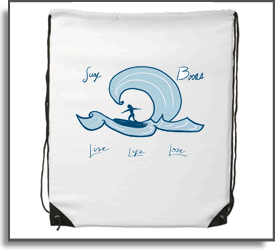 Backpack - Live Love Life - Surf Bocas - Island Art by Yotigo 